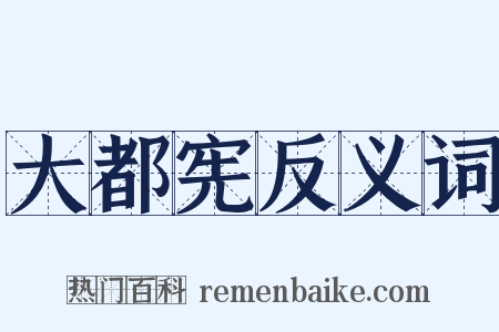 大都宪反义词是什么意思的图片